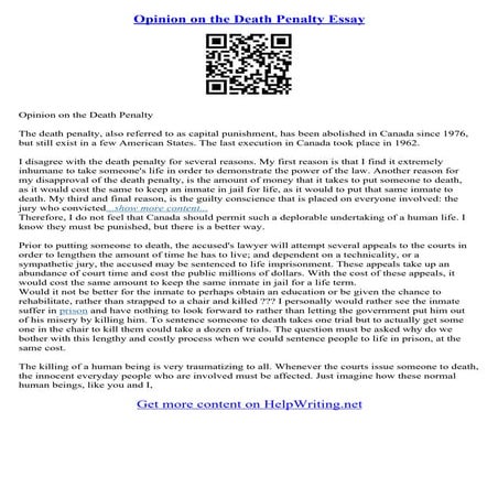 Death Penalty Essay Titles