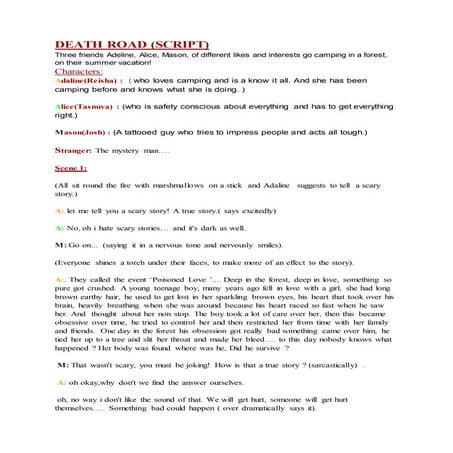 Death road (script) | DOCX