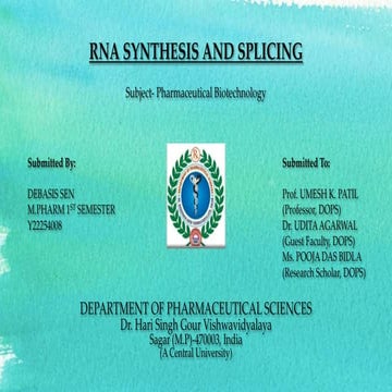 RNA Synthesis and Splicing.pptx