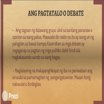 debate namagagamit sa mga pagtatalumpati