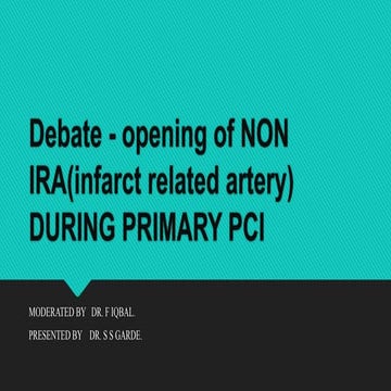 Debate of opening non infarct related arteries