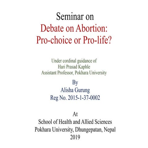 Debate on abortion