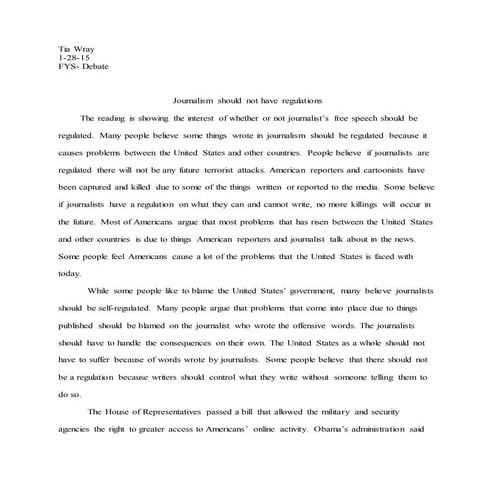 Debate research paper