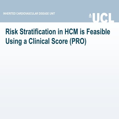 Debate risk stratification in hcm is feasible using a clinical score (pro)