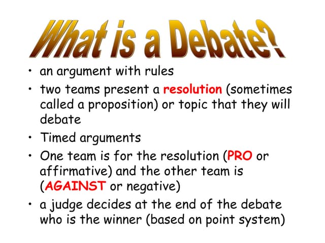 Conducting a debate | PPTX