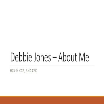 Debbie Jones - About me