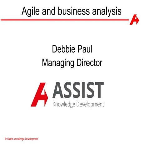 Agile and business analysis