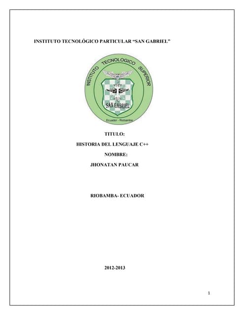 historia del lenguaje c++ | PDF