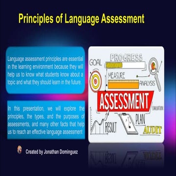 Principles of language assessment