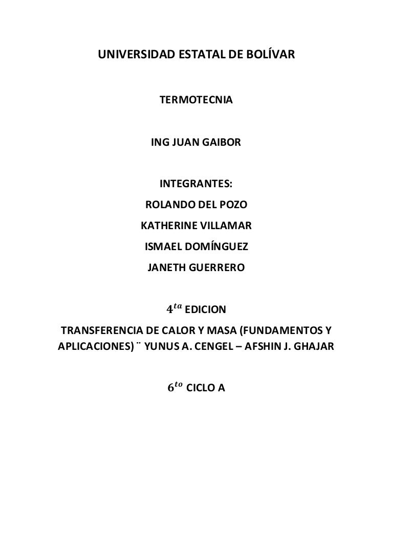 Ejercicios De Termodinamica