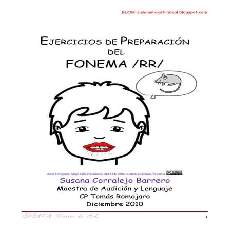 Cuaderno para trabajar el fonema rr | PDF