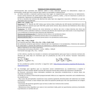 Deberes semana santa