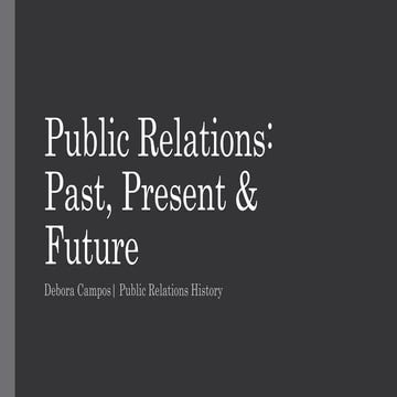 Public Relations History