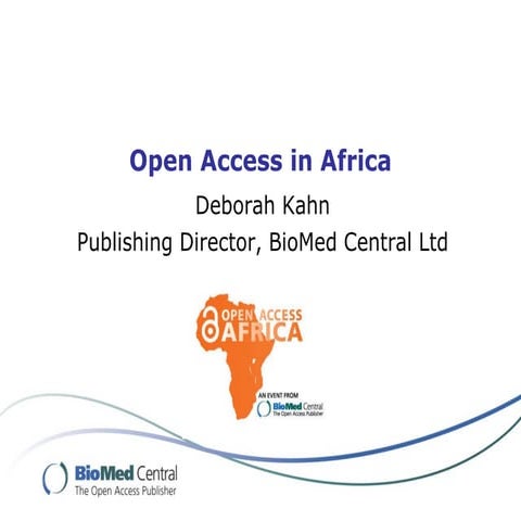 Opening remarks: Open access and the developing world