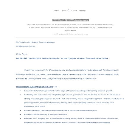 Community Hub - Kingston: Expression of Interest