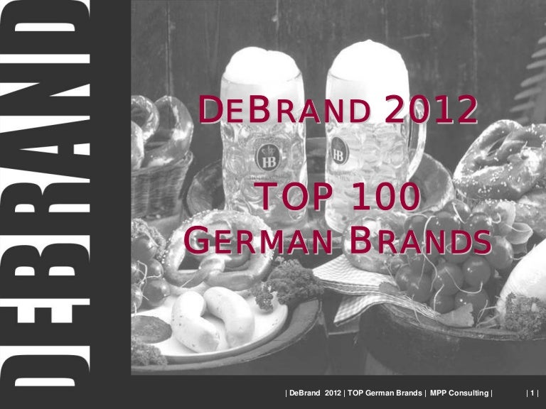 DeBrand 2012 TOP 100 German Brands