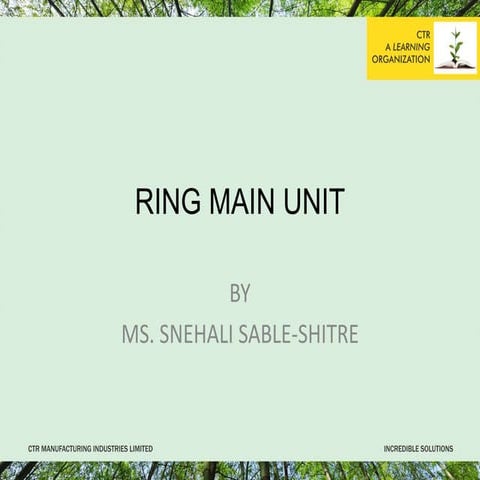 Ring main unit presenattion