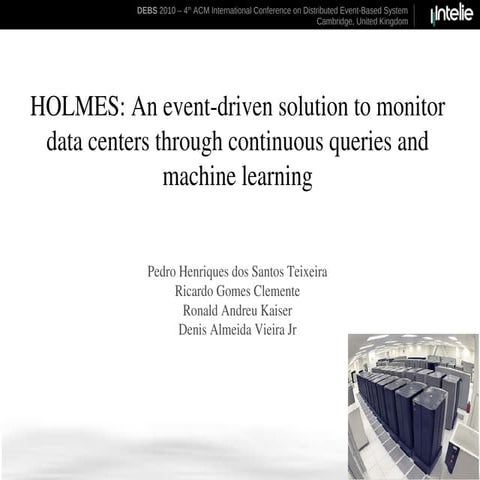 Event Driven Solution to monitor Datacenters through continuous queries and m...