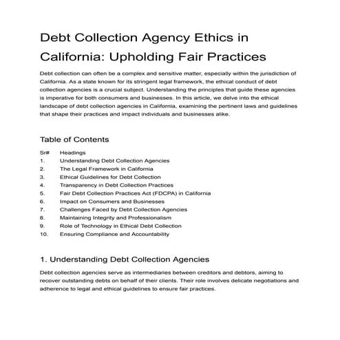 Launching a Debt Collection Agency in California: A Step-by-Step ...