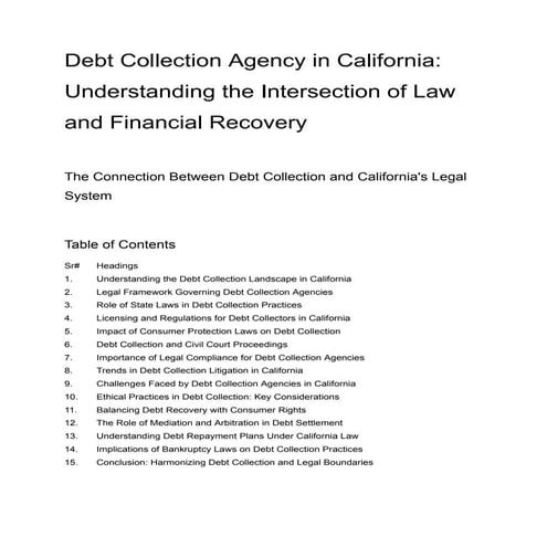 Launching a Debt Collection Agency in California: A Step-by-Step ...