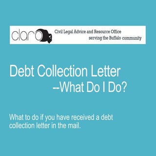Debt collection letter - What do I do?