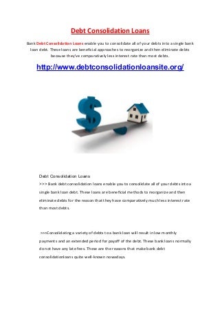 Debt consolidation loans