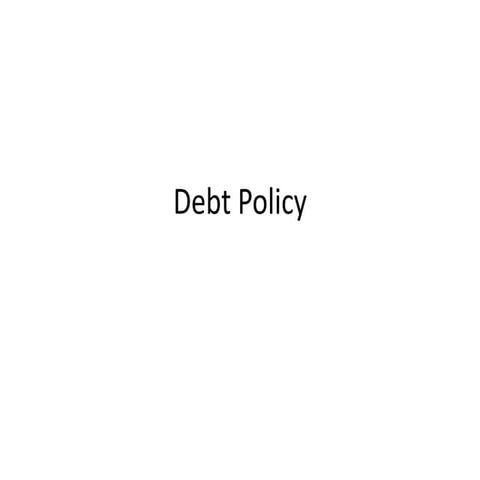 Debt Policy