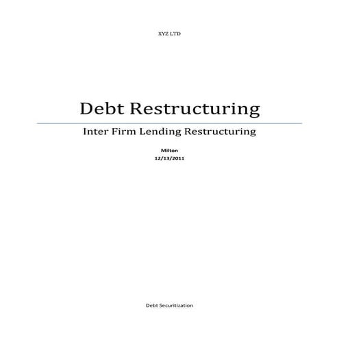 Debt restructuring