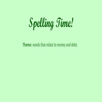 Debt_Spelling_Words_Styled.pptx Lesson Presentation | PPTX