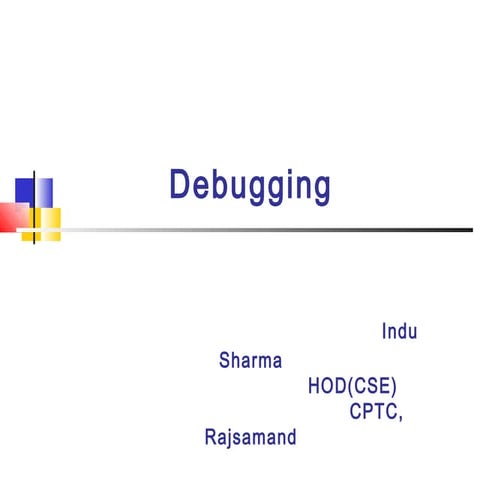 Debugging | PPT