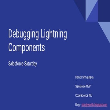 Debugging lightning components