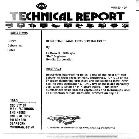 Deburr small-intersecting-holes