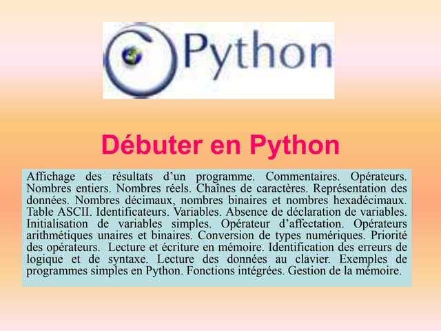 Debuter en Python.ppt