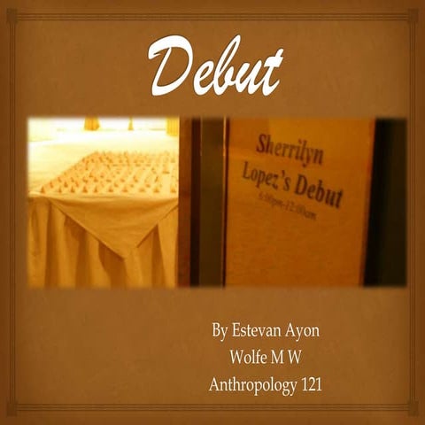 Debut final for Anthro | PPTX