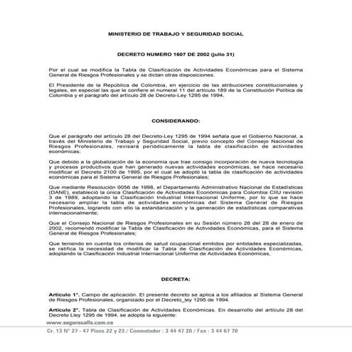 Decreto 1607 2002 
