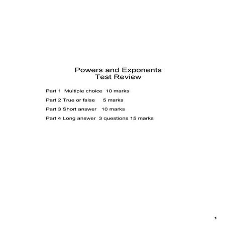 Dec. 1 Exponents Test Review