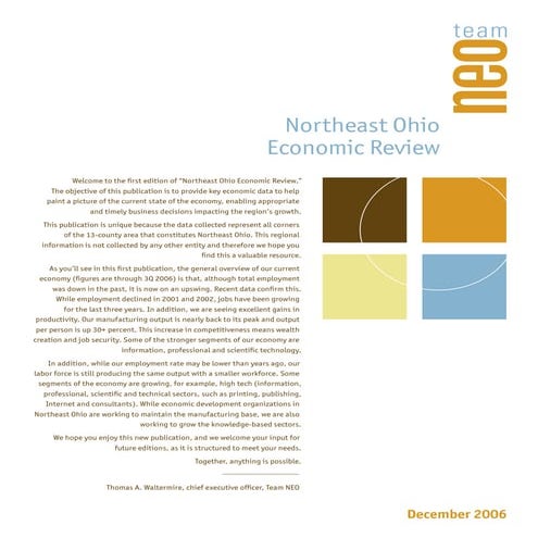 December 2006 Cleveland Plus Quarterly Economic Review