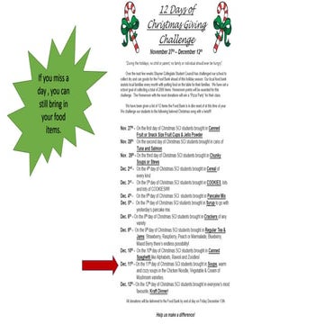 Announcements- Wednesday December 11, 2019