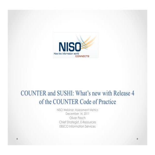 NISO Webinar: Assessment Metrics