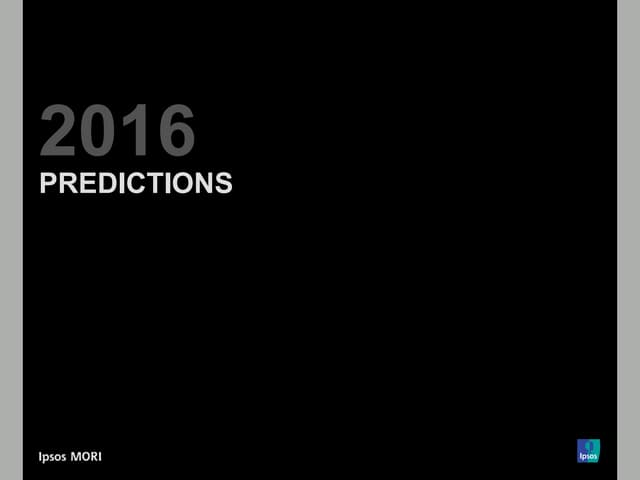 2016 Predictions Poll Ppt 2016 Predictions Poll Ppt