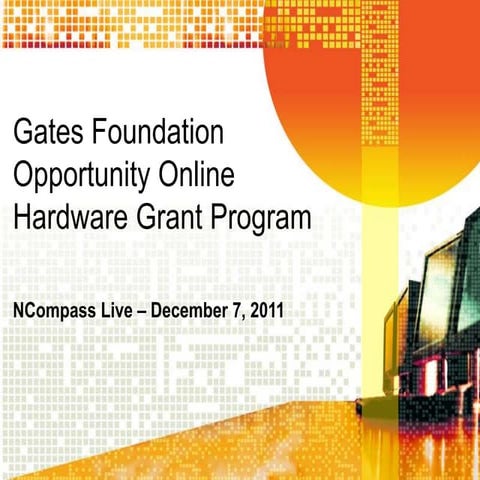 NCompass Live: Gates Foundation Opportunity Online Hardware Grant