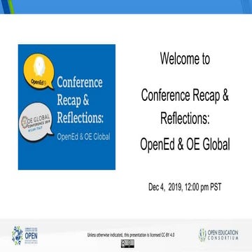 CCCOER Presents: Fall 2019 Open Education Conferences Recap