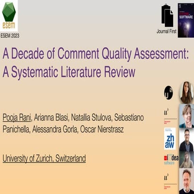 A Decade of Comment Quality Assessment: A Systematic Literature Review