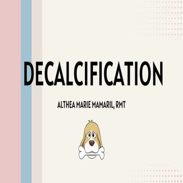 DECALCIFICATION.pdf HISTOPATH SUBJECT IN MLS | PDF