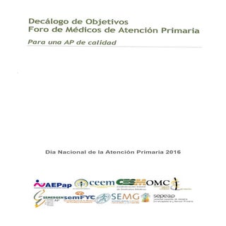 Decalogo de Objetivos Foro de Médic...