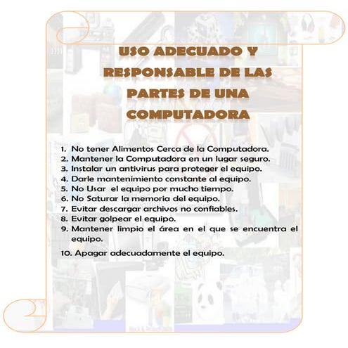 Uso responsable y adecuado de una computadora | PDF