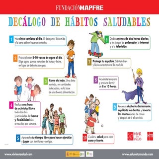 Decalogo habitos saludables