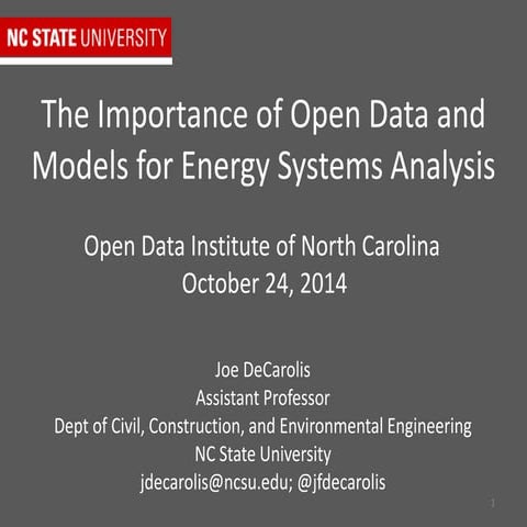 The Importance of Open Data and Models for Energy Systems Analysis