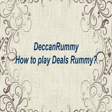 Deals Rummy | PPTX