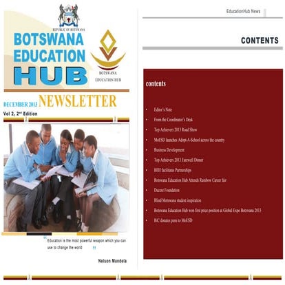Botswana Education Hub In Action | PDF